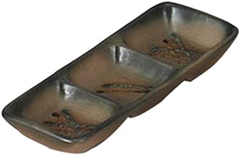 Set of 5 Condiment Dishes, Meteor 3 Items Condiment Dishes, 6.9 x 2.4 x 0.9 inches (17.5 x 6 x 2.2 cm), Restaurant, Japanese Dishes, Commercial Use, Tableware