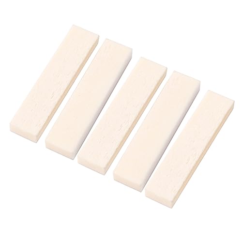 BESPORTBLE 5pcs Buffalo Bone DIY Guitar Nut Blank Saddle for Acoustic Ukulele Banjo Enhance Tone Performance for Luthiers and Musicians