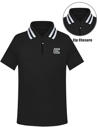 Image of EXARUS Girls Golf Polo Tennis Shirts Sleeveless Kids V-Neck Tank Tops | Equestrian UPF 50+ Quick Dry Clothes
