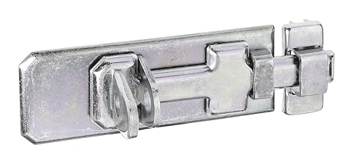 Alberts 841560 Cerrojo porta-candados de seguridad, Con maneta plana y cerradero fijado, Galvanizado, pasivado con capa gruesa, Pletina 80 x 35 mm, Juego de 10