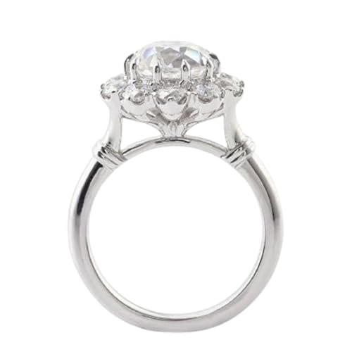 Bague moissanite argent massif 925 anti-ternissement éclat durable