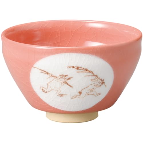 エールネット(Ale-net) 抹茶碗 赤鳥獣戯画小茶碗 陶器 美濃焼 日本製 matcha bowl