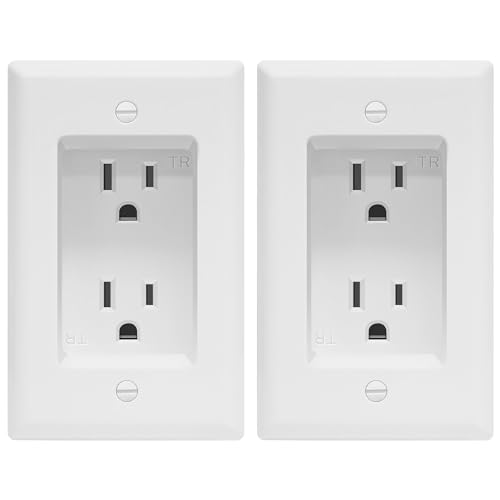 TOPGREENER Recessed Duplex Receptacle Outlet, Tamper-Resistant, S...