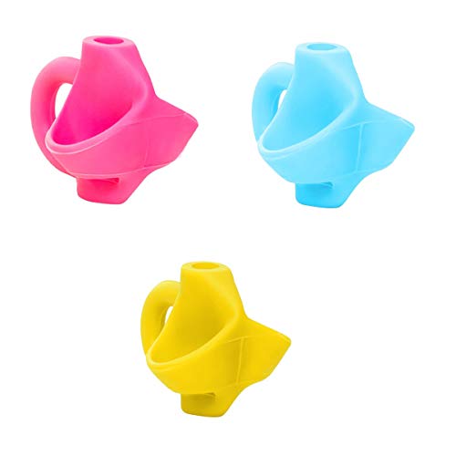 Soporte de Lpiz,3 Piezas Pencil Grips para Nios Herramienta de Correccin de Postura de Escritura para Lpices,Agarrador de Lpiz Ayuda Escribir para Nios/Adultos,Colores Surtidos