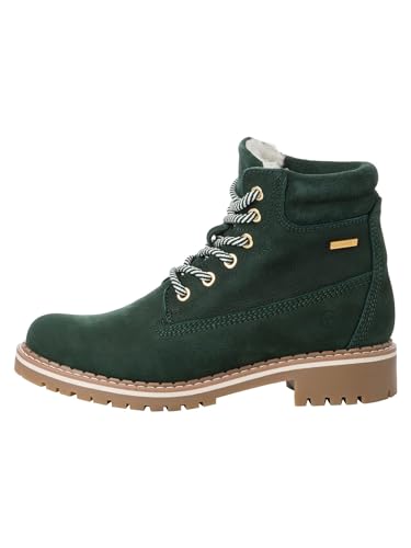 Tamaris Damen Warmfutter Stiefel Leder Blockabsatz Duo-Tex; GREEN, EU 37 – Ansicht 5