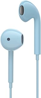 Earphones Wired Earbuds In-Ear Headphones with Microphone, Noise Isolating 3.5mm Jack Headphones for Samsung,iPhone,Android,iPad,Tablets and Other 3.5mm Jack Audio Devices, Blue
