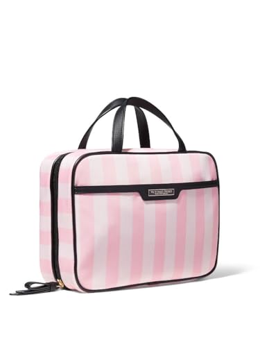 مراجعة حقيبة التجميل المعلقة Victoria's Secret Jetsetter — وردي مخطط أيقوني (One-Size) - الصورة 4