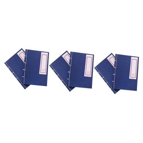 Carnet Rétro Créatif Bleu Robuste Couture Fil Pages Ne Se Détachent Pas