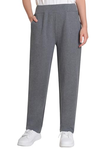 Weintee Women's Petite Pull On Knit Pants for Elderly