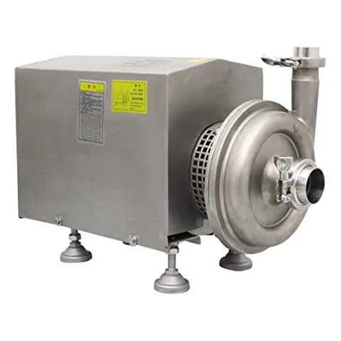 TECHTONGDA 10T/H Sanitary Self-Priming Pump Self-Suction Food Grade Centrifugal Pump Stainless Steel Transfer for Liquid Beverage 2200W 220V Cover