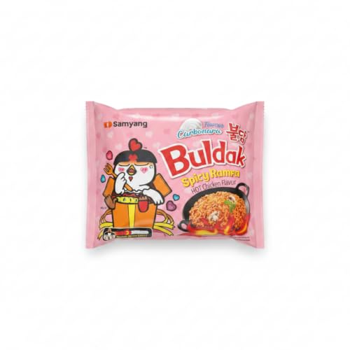 Fideos Ramen Instantáneos Picantes Sabor Pollo Carbonara - Pasta Coreana Picante 130g - Fideos Samyang Hot Chicken Flavor - NEXU