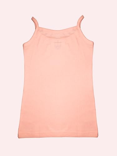 Image of KiddoPanti Girls 100% Cotton Rib Solid Camisole Tank Top Pack of 3