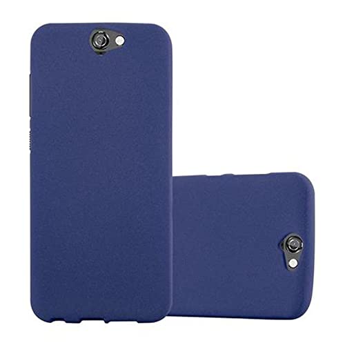 Cadorabo Case Compatible with HTC ONE A9 in Frost Dark Blue - Shockproof and Scratch Resistant TPU Silicone Cover - Ultra Slim Protective Gel Shell Bumper Back Skin