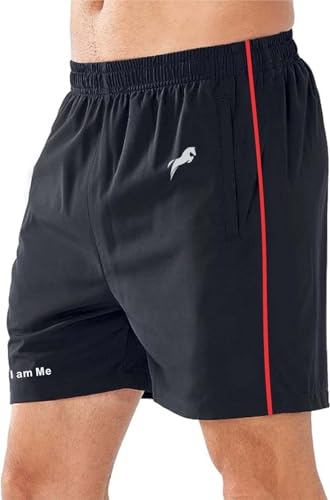 Image of JUST RIDER Mens 2 Pack Polyester Yoga Short Men Running Gym Sports Shorts with Pockets Shorts for Men