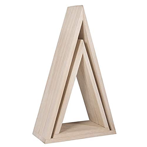 Rayher Wooden Frame, Triangle, FSC Mix Credit, Miscellaneous, Wood, 2.5 x 1.53 x 0.72 cm
