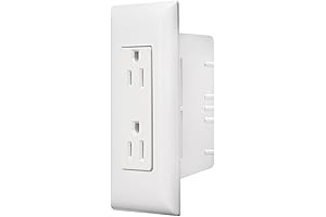 RV Designer S831 AC Contemporary Dual Outlet In White