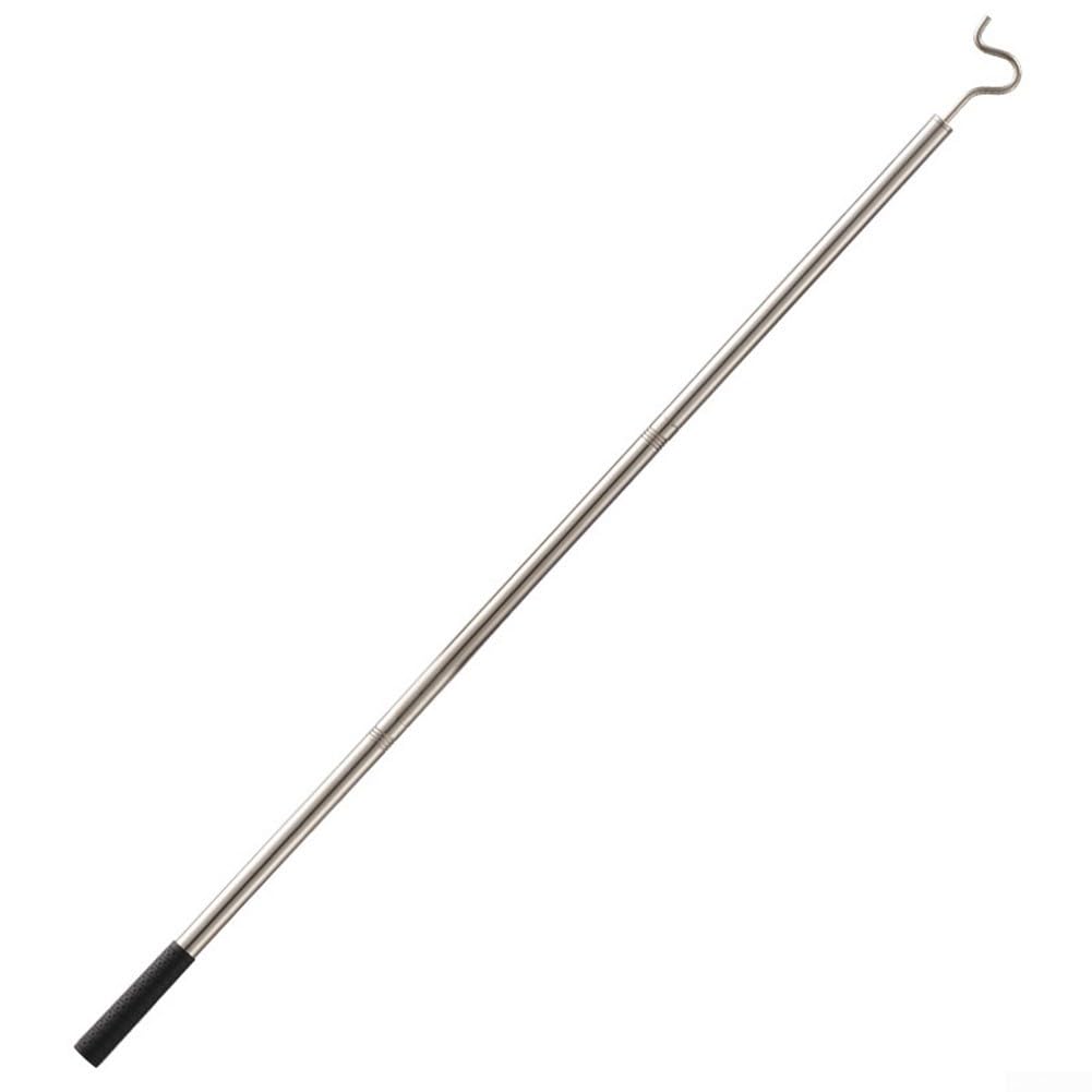 Asta appendiabiti in acciaio inox con gancio per organizzare e asciugare i vestiti in armadi e lavanderie (1 pz)