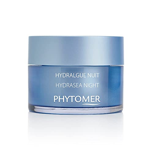 PHYTOMER Hydrasea Moisturizing Night Cream | Nourishing Face Moisturizer & Overnight Cream | Plumps and Intensely Hydrates Dry Skin | Anti Aging Night Cream | 50ml