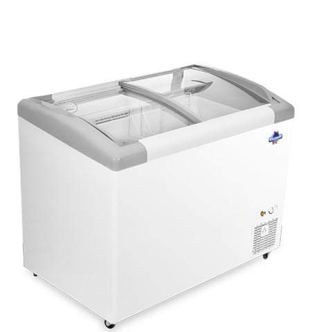 Image of Rockwell GFR250ICGT Curved Glass Green Deep Freezer-209 Ltr (In-built LED, 5 yrs Compressor warranty, Upto 53% power saving)