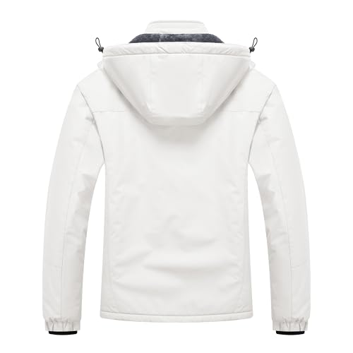 Image of WULFUL Men's Ski Jackets Warm Winter Snow Windbreaker Resistant Snowboard Fleece Coat Mountain Waterproof Parka with Hood