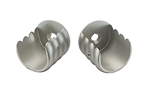 Sento Accessoires pour Tringles à Rideaux Ø 25 mm Métal Gris Mat Ø 25mm 2x Support Naissance