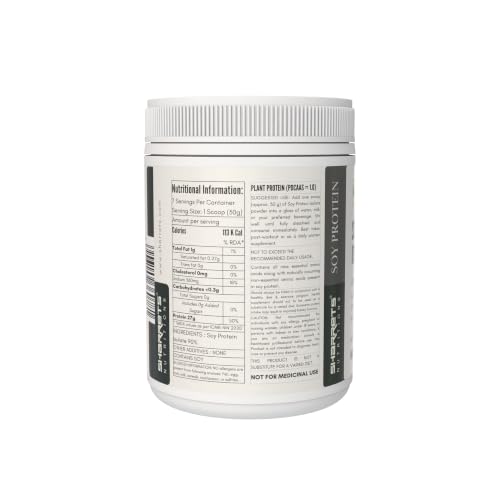 Image of Sharrets Soy Protein Isolate Unflavored Powder 90%, 200g for men and women