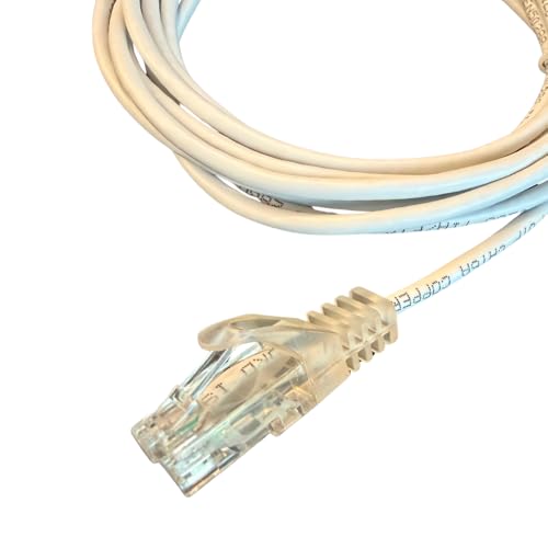 Cable de red Cat 6A Slim Patch Cord 10 ft UTP 10G Blanco miniatura 4