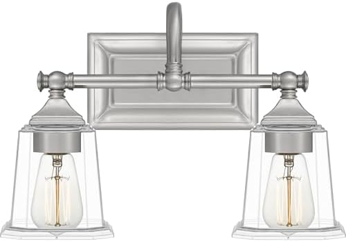 Quoizel Nicholas 10" High Brushed Nickel 2-Light Wall Sconce