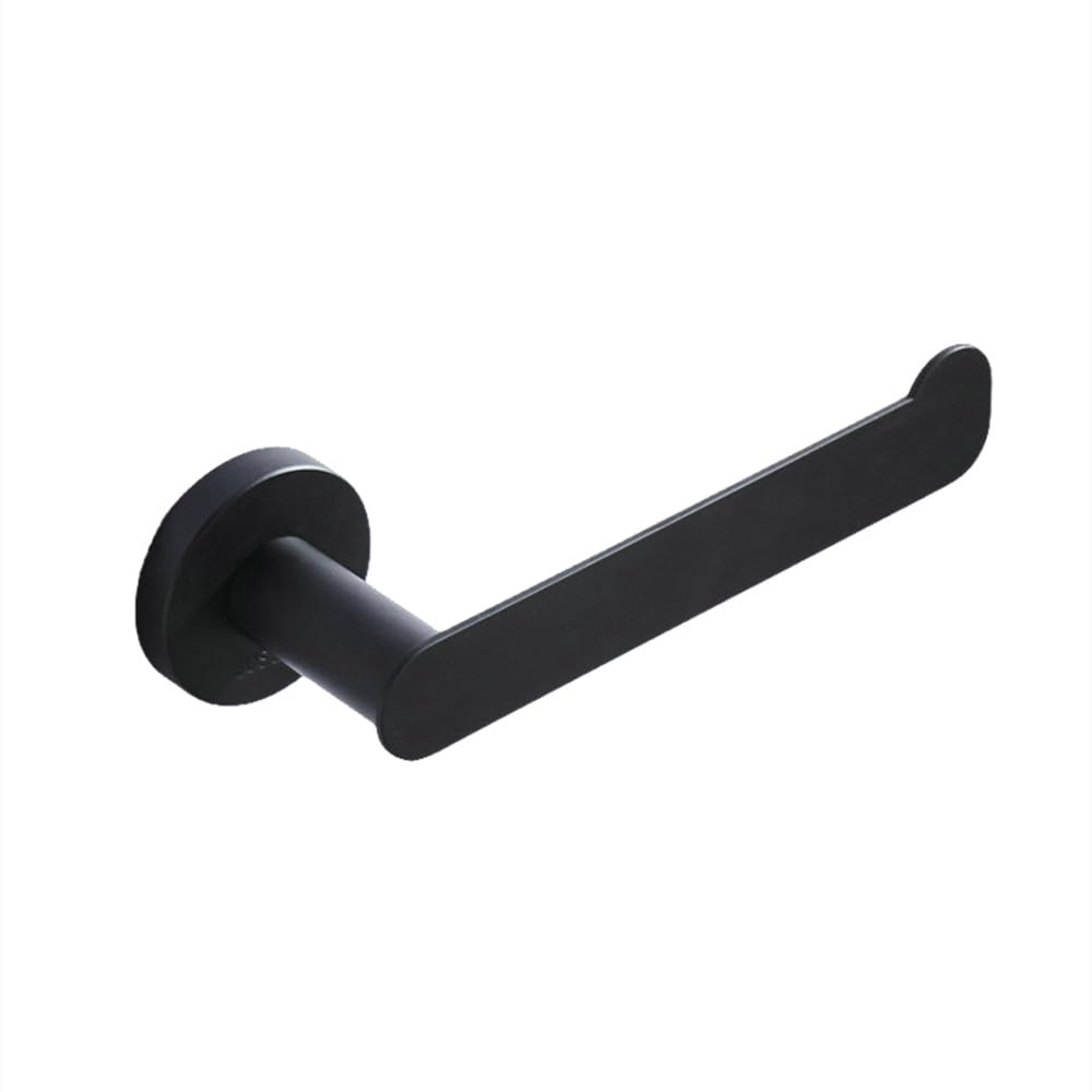 Soporte de papel de baño negro en acero inoxidable SUS 304 con acabado premium
