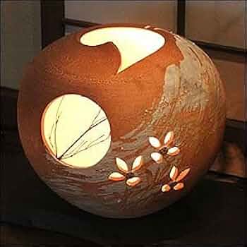 信楽焼 屋内灯 水玉黒 高さ１６cm 信楽焼 屋内灯 水玉黒 高さ16cm