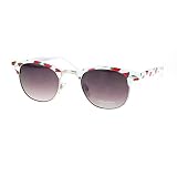 SA106 Womens Cutie Fruit Print Half Horn Rim Sunglasses (Watermelon)
