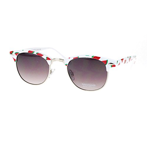 Sa106 Womens Cutie Fruit Print Half Horn Rim Sunglasses (Watermelon) #TOP9