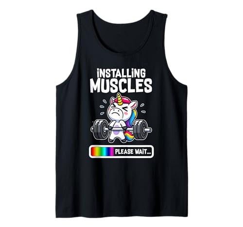 Divertido y lindo unicornio para entrenamiento, gimnasio,