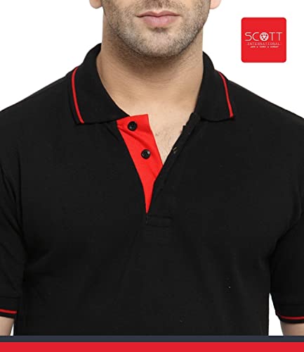 Image of Scott International Men's Regular Fit Half Sleeve Organic Cotton Polo T-Shirt
