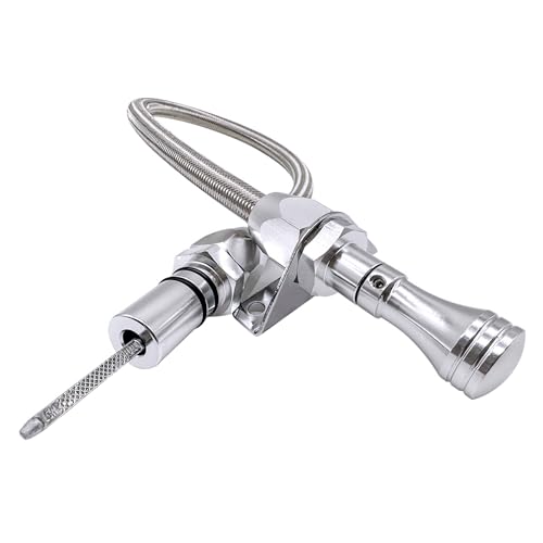 HAHAHA TH700R4 4L60E 4L80E Firewall Mounted Trans FLEXABLE Dipstick Compatible with GM/Chevy Silver