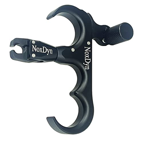 NoxDyn 3 Fingers Bow Release 360° Rotatable Thumb Release Trigger for Compound Bow (Pure Black)