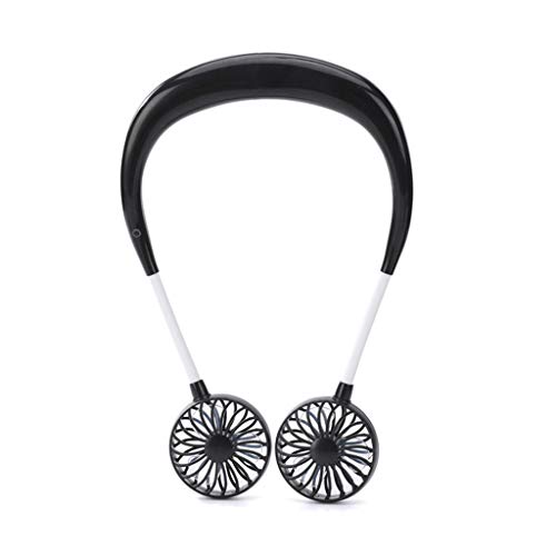 Jiay - Ventilador portátil Recargable USB de 3 velocidades, Cuello, Manos Libres, Cuello, Colgante, Mini Ventilador de Deporte, Enfriador de Aire