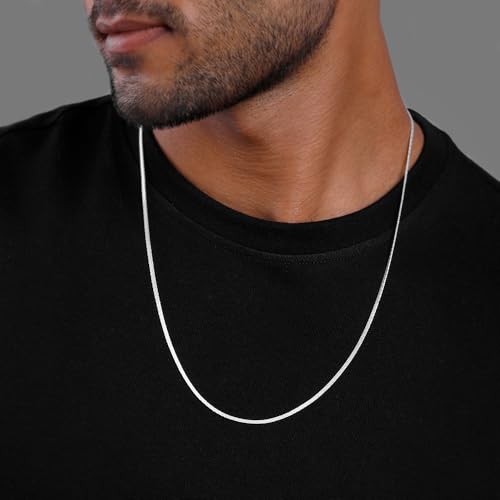 Image of GIVA 925 Silver Valour Chain For Him| Gifts for Mens and Boys| With Certificate of Authenticity and 925 Stamp | 6 Months Warranty