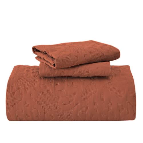 Image of Kingnex Oversized King Bedspreads 128x120 Baked Clay