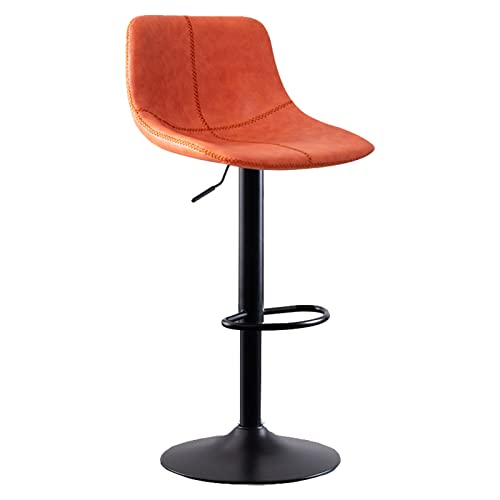 Chaise de bar en cuir PU avec dossier au design contemporain