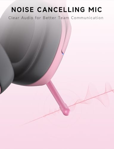 Image of Gvyugke 2.4GHz Wireless Gaming Headsets for PS5, PS4, PC, Switch, BlushPink