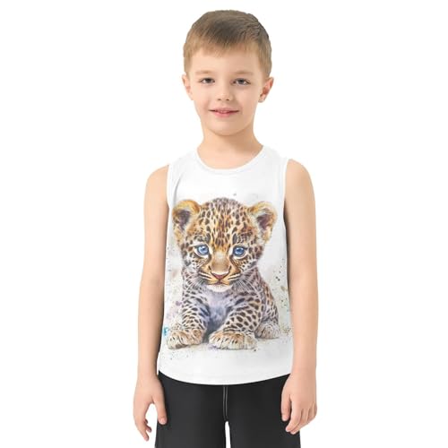 Cub Watercolor Boys Tank Tops Sleeveless Tank Top Shirts Undershirts for 3-15 Years,3T2