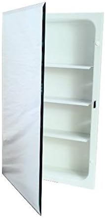 National Brand Alternative561280 Aluminum Nutone Recessed Plastic Medicine Cabinet, 16" x 20"