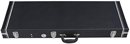Black Hard Shell Guitar Case with Brown Plush Lining for Strat & Tele