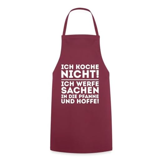 Spreadshirt Ich Koche Nicht Werfe Sachen In Die Pfanne Kochschürze, Bordeaux