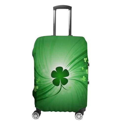 Washable Luggage Case Cover Happy St Patrick's Day Printed Luggage Cover Protector Elastic Suitcase Protector Anti-Scratch Suitcase Cover for Size L (26-28 inches) Luggage