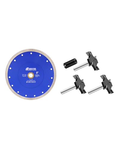 SHDIATOOL Disque à tronçonner diamant fraise pour spoilboard 6mm outil défonceuse bois CNC