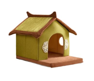 犬 ベッド 洗える 猫 ベッド 猫ハウス ペットベッド ペットハウス 冬用 ドーム型 あったかい クッション オールシーズン 犬小屋 犬猫用 耐摩耗 可愛い 寝床 取り外し可能 ふわふわ ふかふか 滑り止め ペット用品 室内用 寒さ対策 (犬用ベッド,M: