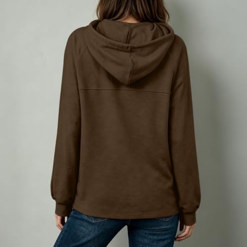 FPMLUXLL Hoodies for Women Casual Long Sleeve Sweatshirt with Pockets - image 5
