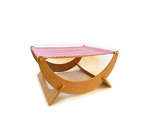 Cama para gato y perro. Estampado geométrico. Hecho a mano. Medidas 50cm x 42cm x 26cm - Hamaca para gatos, hamaca para perros.